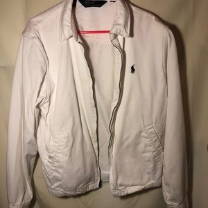 White Polo Zip-Up Jacket